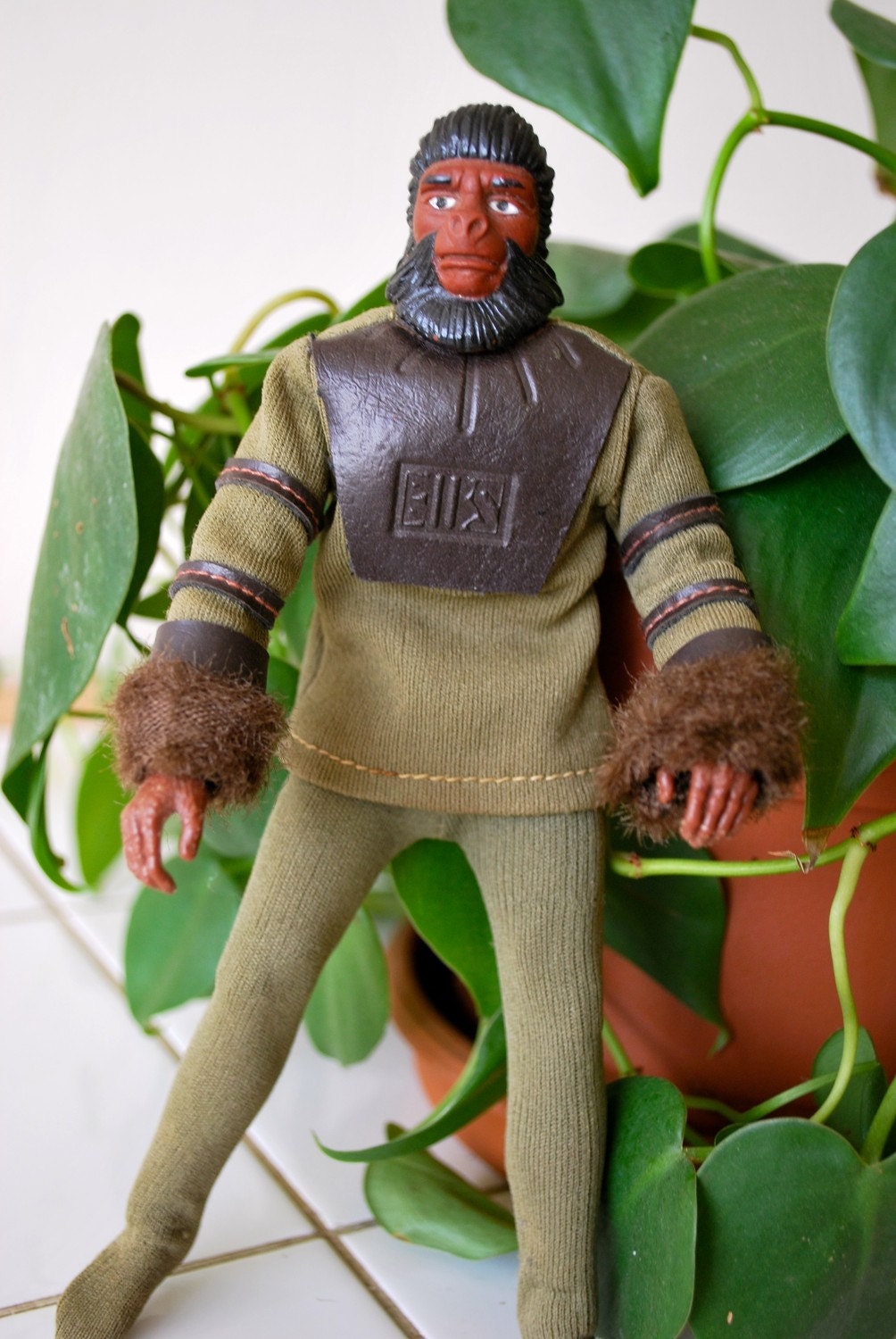 Planet of the Apes figure Soldier Ape in Cornelius Galen uniform vintage Mego