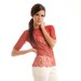 READY TO SHIP Swan lace scalloped blouse shirt top red S M custom