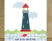 Whale, Lighthouse and Sailboat Childrens Art Prints, Nursery wall art, Baby boy Canvas prints -Set of three 14x14 canvas