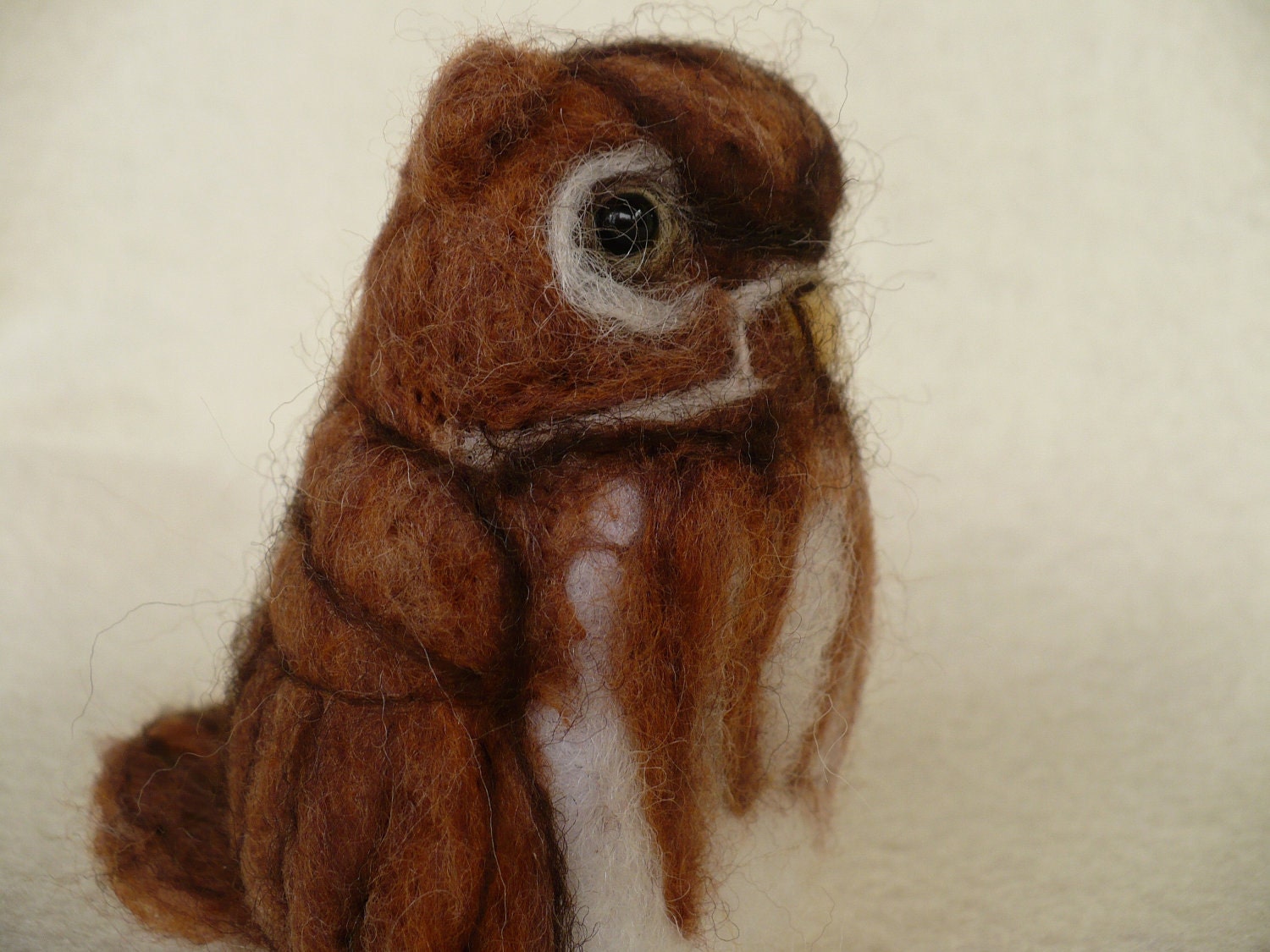 Brown Owl Miniature Needle felted Needlecrafted collectible OOAK