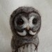 Miniature Collectible Needle felted, Great Grey Owl, OOAK