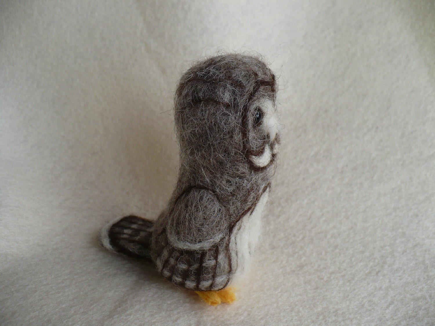 Miniature Collectible Needle felted, Great Grey Owl, OOAK