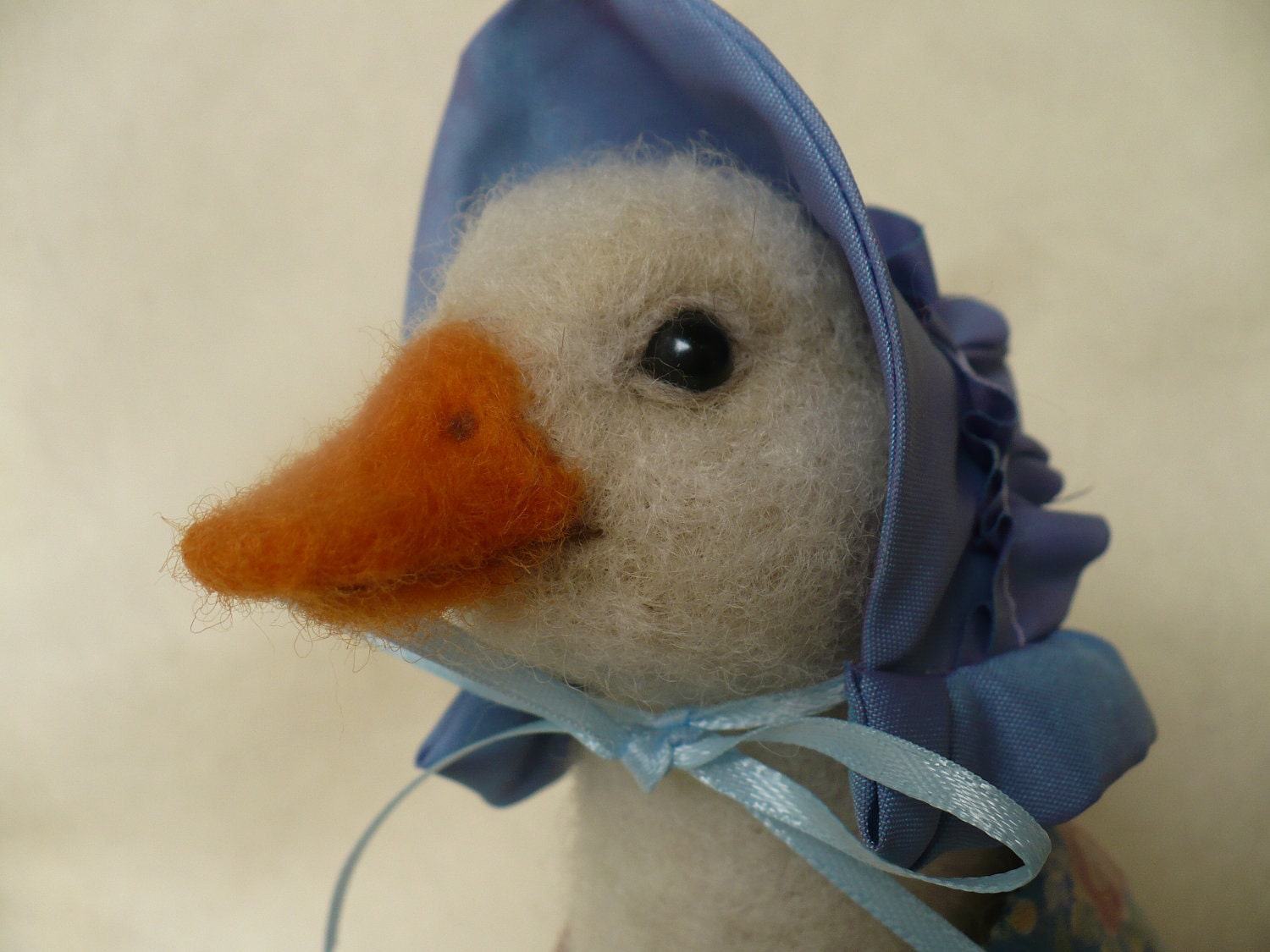Needle Felted Jemima Puddle Duck, Beatrix Potter, OOAK