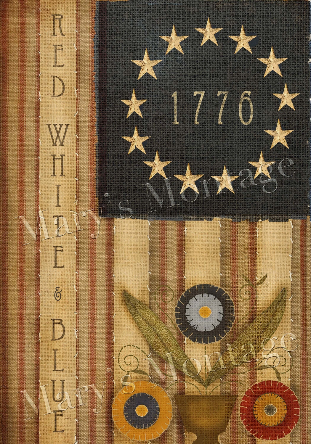 Primitive Americana digital art   You Print