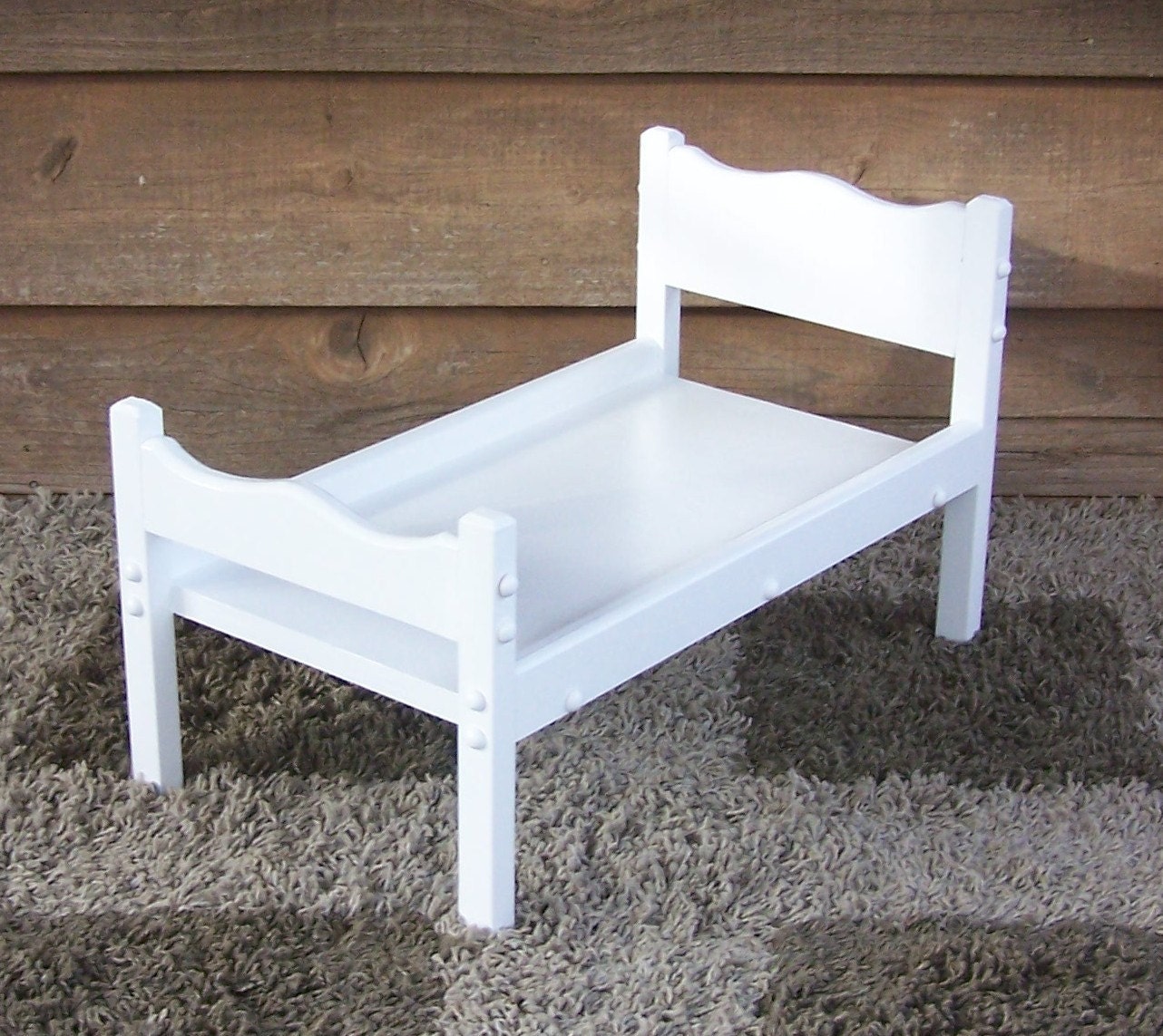 American Girl Doll Single White Bed