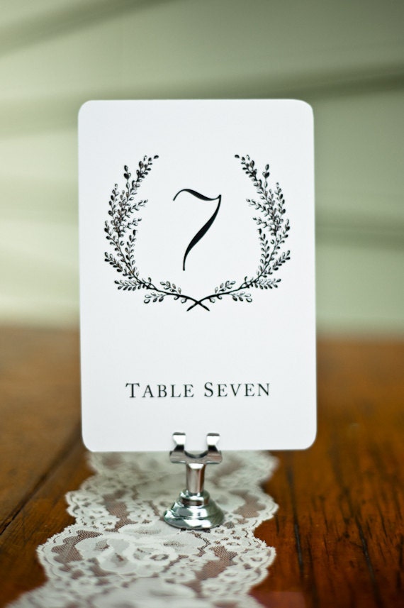 Sweet Vintage Wedding Table Number Signs 1-20 - White or Cream Stock