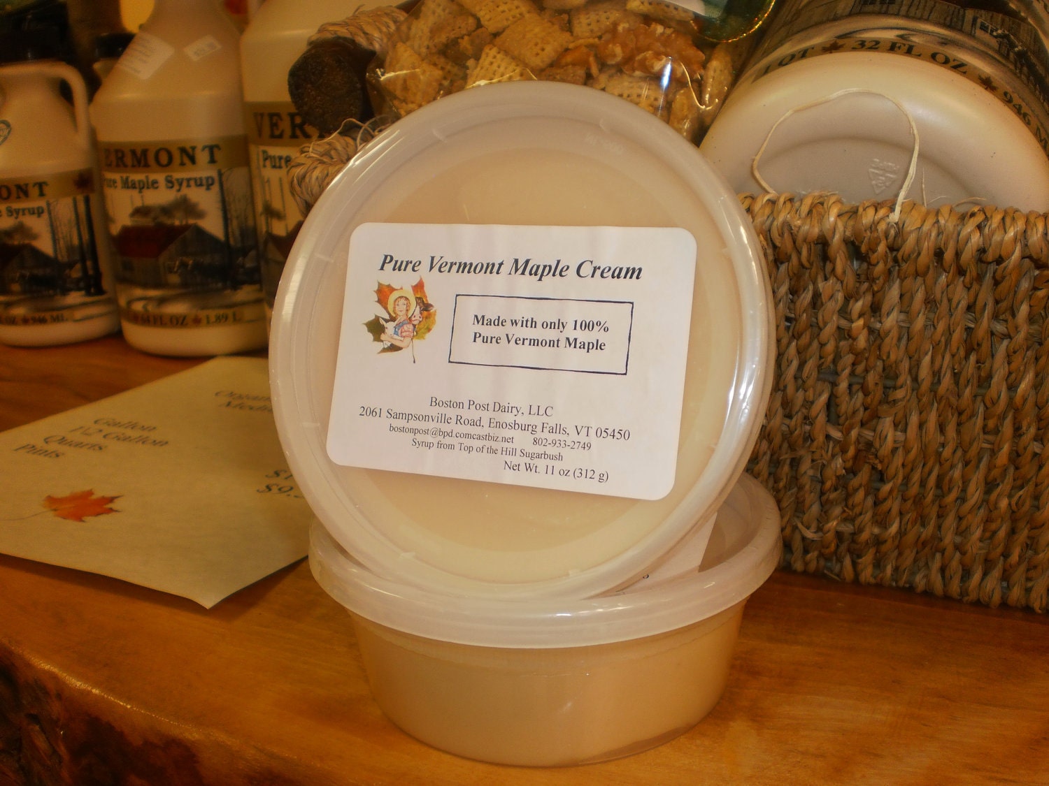 100 percent Pure Vermont Maple Cream