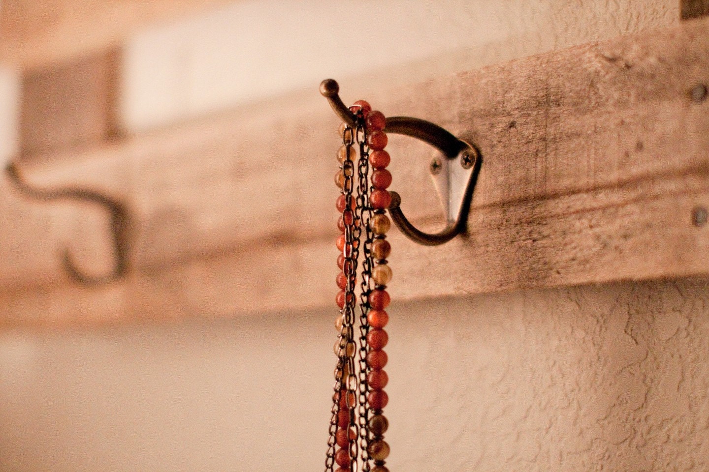 Picture hanger with hat and jewelry hangers