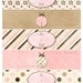 Water Bottle Labels, Pink and Brown Ladybug -- Digital Printable w/o Personalization