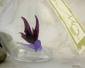 Fairy in a Bottle - Lingering Lotus Faerie, Lavender with Purple Wings MADE TO ORDER