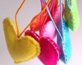 Wedding/Party Hearts Decorations - Vibrant, neon, rainbow, colorful - Set of 6 - Ornaments/favors/decor/gifts Il_170x135