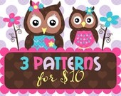 PATTERN PACK Pick Any 3 Crochet Patterns for 10 Dollars PDF Files Emailed To You Sell What You Make