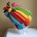 CROCHET PATTERN - Tutti Frutti - A striped corkscrew hat in 6 sizes (Infant - Adult S) - Instant PDF Download