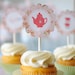 Pink Floral Shabby Chic Printable Cupcake Toppers