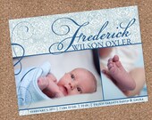 Custom Photo Birth Announcement - Frederick