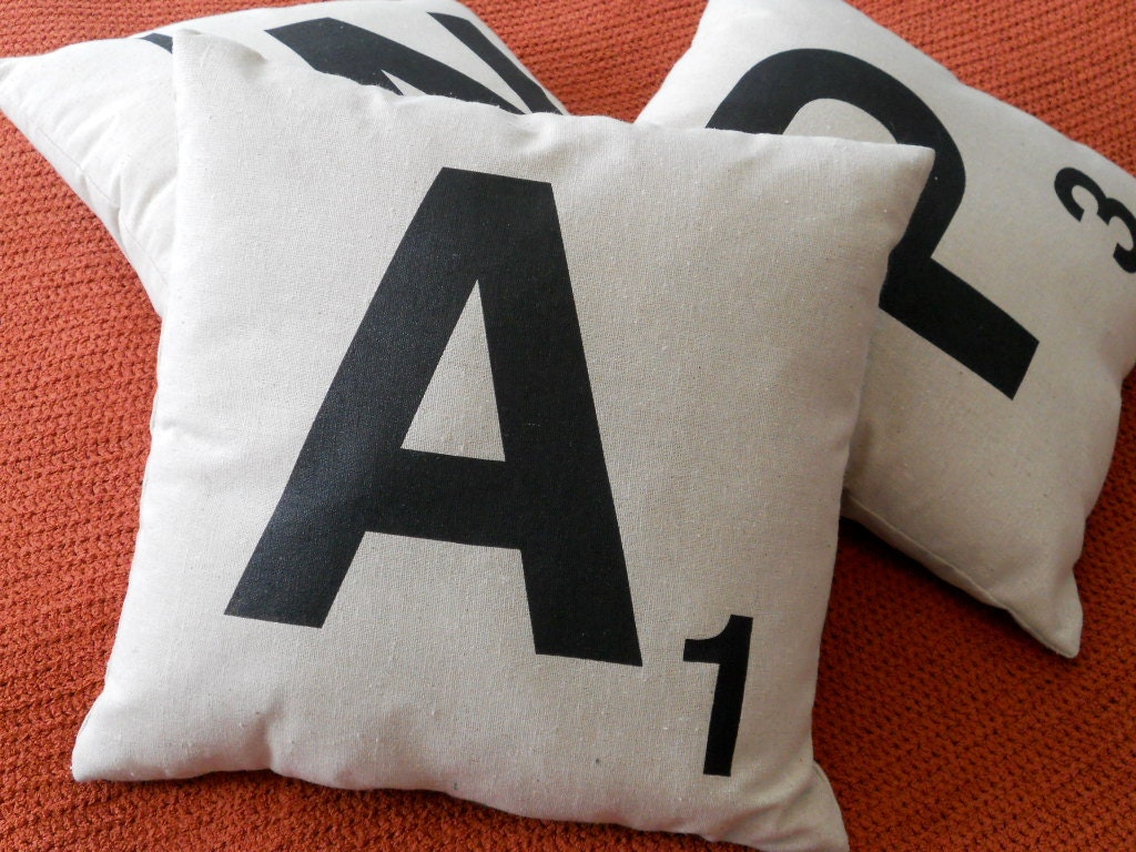 Any Letter Monogrammed Pillow Cover - PILLOW COVERS ONLY
