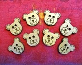 Laser Engraved Teddy Bear Buttons