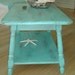 Save for Patty.....Very Beachy Vintage Aqua Coffee Table