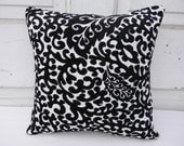 Georgous Black and White Raised Scroll Pillow