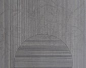 Sale.  Etching Print . Geometric Art in Gray: Rubber Ring . Print Size 13" x 17" ... Free Shipping