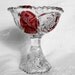 VINTAGE Imperial Glass Compote With Ruby Stain