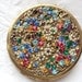 VINTAGE Jewel Encrusted Compact With Rhinestones And Beads