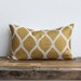 As seen in BETTER HOMES and GARDENS - Aya handprinted in metallic gold on natural organic hemp 12x21