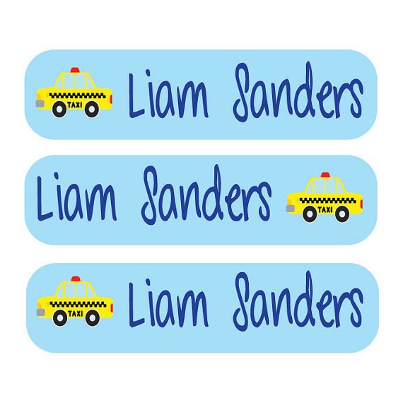 42 Large Personlized Iron on clothing labels for your baby or child - Back to school - FREE U.S. SHIPPING