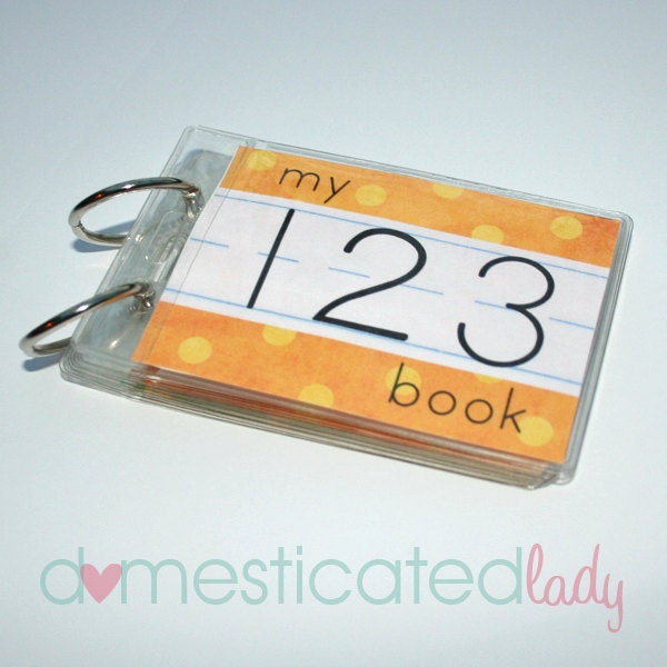 Printable 123 Book, Learn Your Numbers, digital pdf file