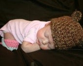 Baby Bear Hat chunky and fuzzy sizes newborn through toddler Photo Prop or Halloween Costume