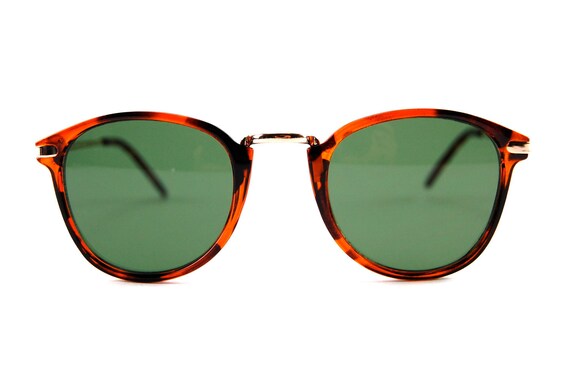 Vintage Tortoise Round Clubmaster Sunglasses