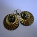 Rose Brass Earrings in White or Black, Vintage Inspired Handmade - Wedding favors, bridesmaid gifts