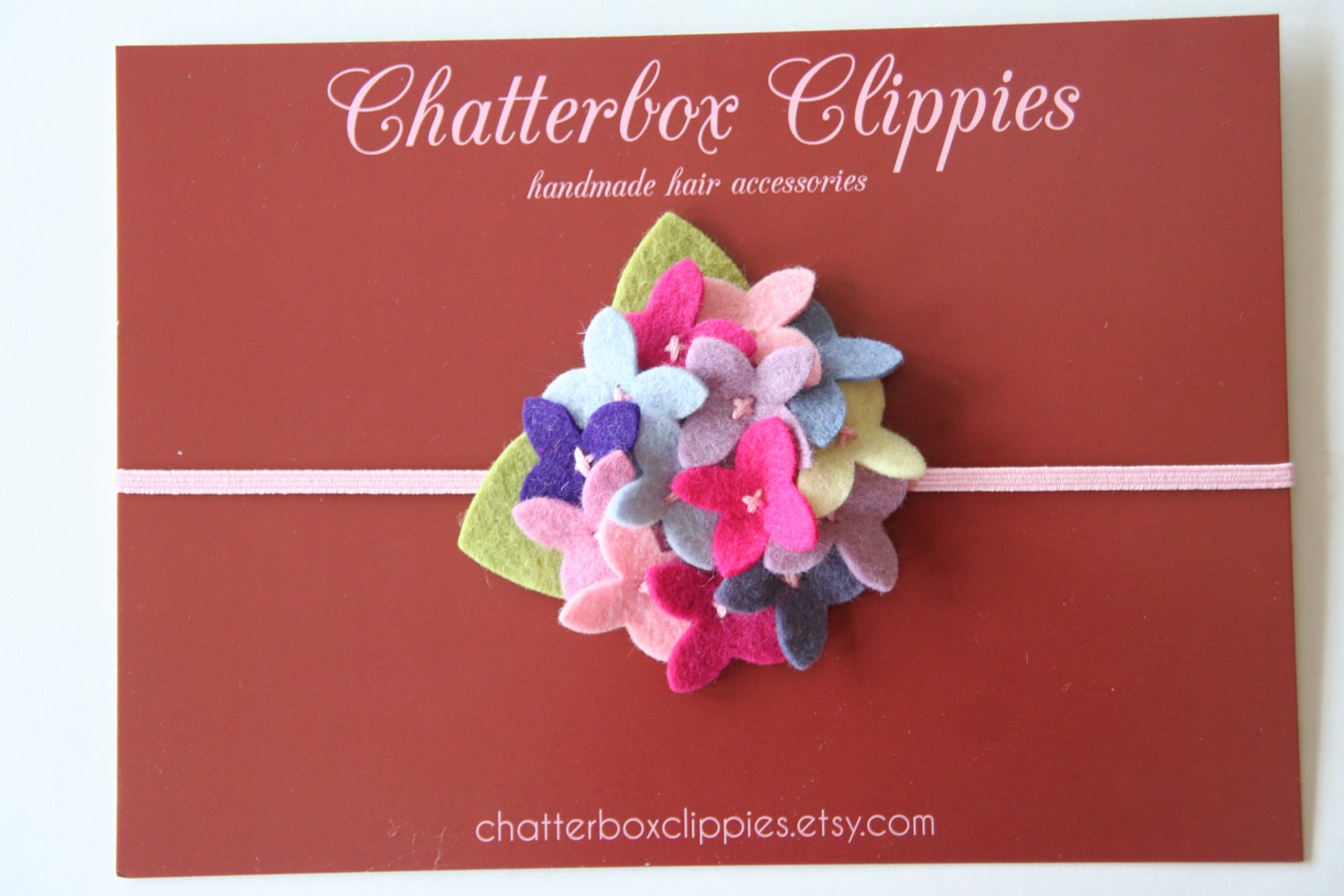 Felt Flower Headband Multi Color Hydrangea Headband for Baby Toddler and Girls