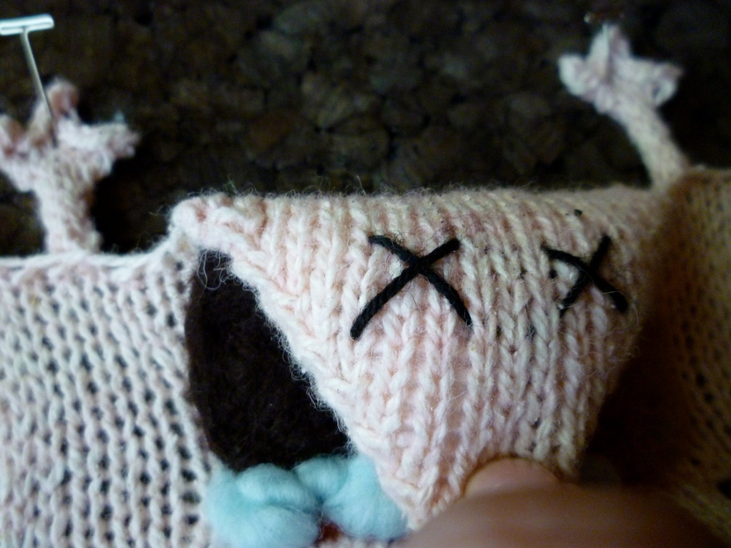 READY TO SHIP Knitted Dissected Frog