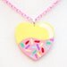 Hand Painted Wood Heart Sprinkles Necklace