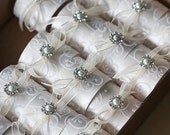 Ivory Heart Flock Handmade Napkin/Serviette Rings