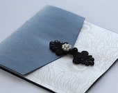 Black Pearlescent Pocketfold Wedding Invitation