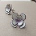White Flowers -- glass enamel earrings
