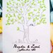Wedding Tree Fingerprint Guestbook Alternative (Medium, up to 125 Guests) 24 x 18 Tree with Lovebirds
