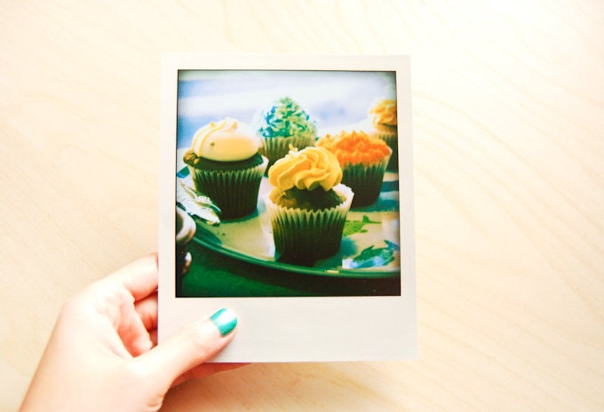 Mini Cupcakes Polaroid Print - Photography Art Print - Home Decor - Wall Art - Bookmark - Buy 3 Get 1 Free