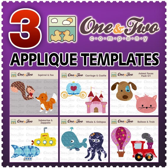 SPECIAL OFFER - Choose 3 Fabric Applique Templates Only PDF for 4,99 Dollars - Permission to Sell Finished Items