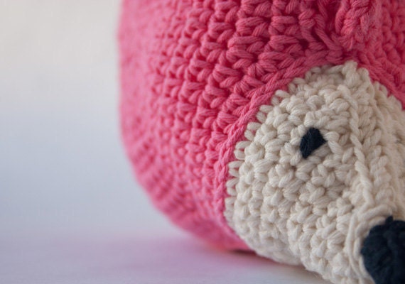 Instant Download -PDF CROCHET PATTERN - Hedgehog Pillow  - Permission to Sell Finished Items