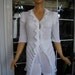 Handmade knitted costume cardigan shorts in white cottonOOAK by golden yarn