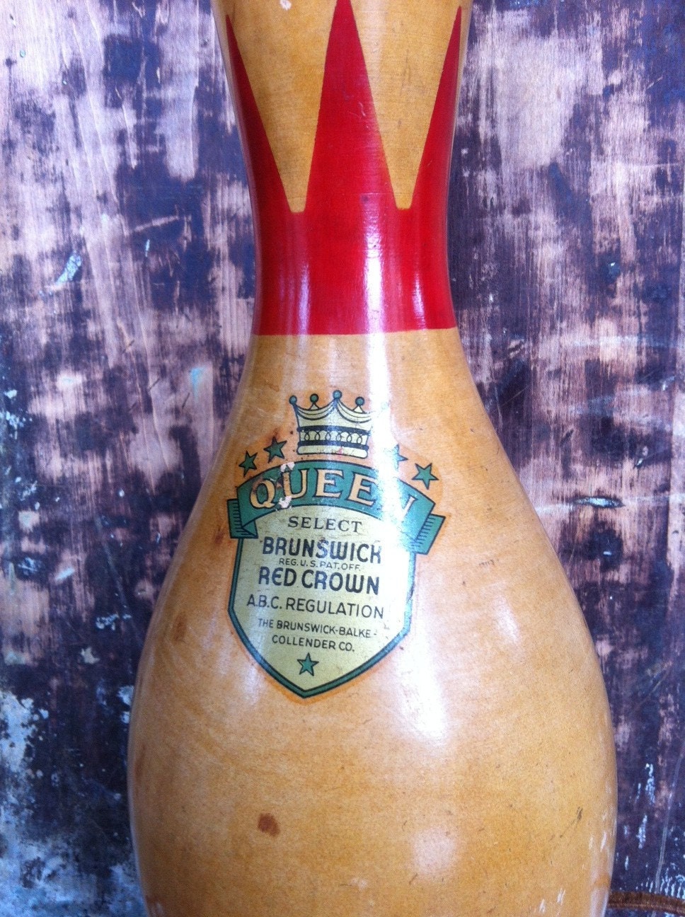 RESERVED for LAUREN Vintage Bowling Pin Lamp