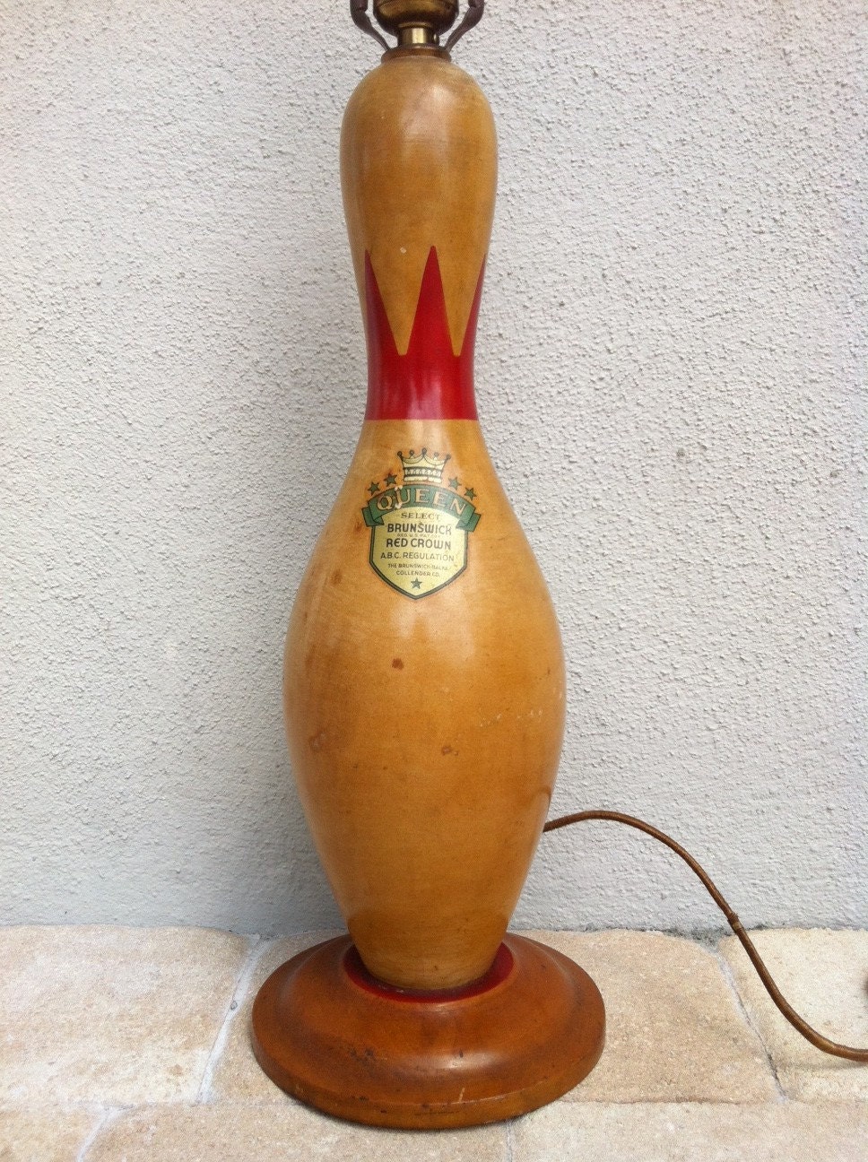 RESERVED for LAUREN Vintage Bowling Pin Lamp