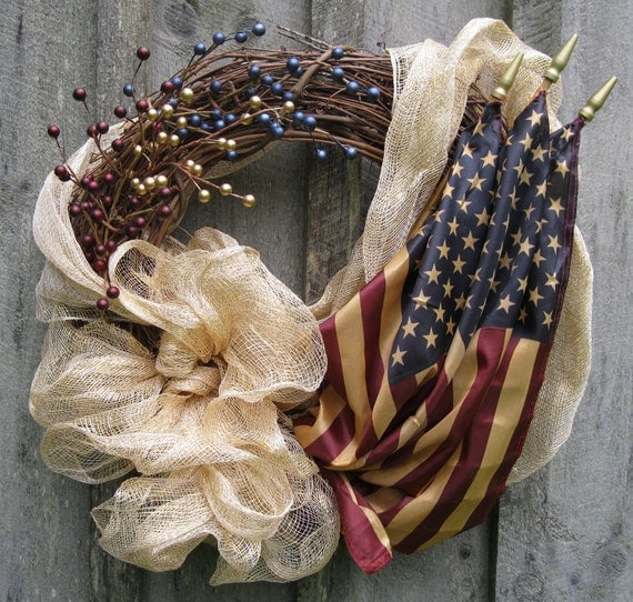 Americana Fourth of July Wreath