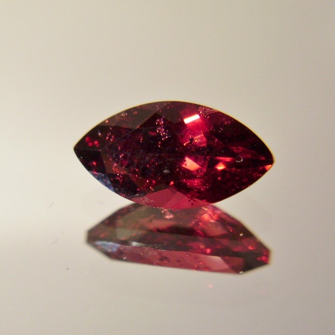 Marquise 2.6 ct Garnet  I1 - Rhodolite Garnet Faceted Step Cut