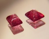 Rectangle 2.75 cttw Pair Garnet Sugar Loaf Cabs I2 - Rhodolite Garnet Matched Pair