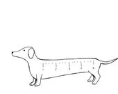 Simple Dog Drawing - Cute Nursery Art Print Limited Edition - Dachshunds Rule