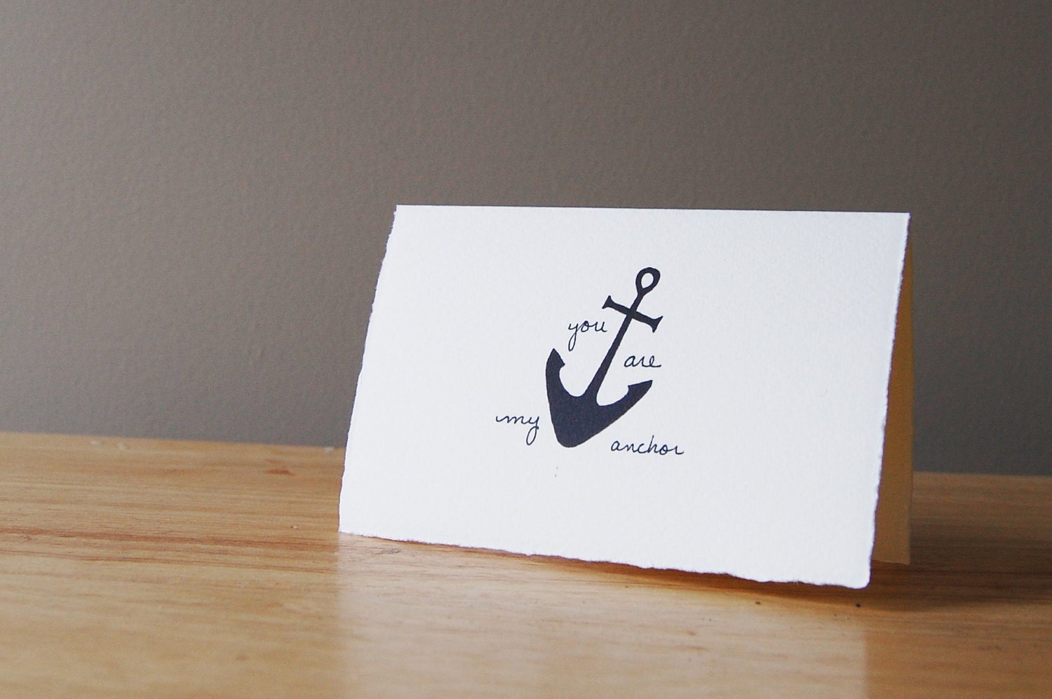 Simple Anniversary Card - Love Card Anchor Drawing - You are My Anchor